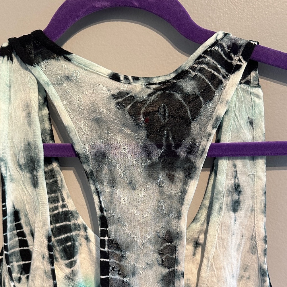 RAGA Tie-Dye Tank Top - Teal and Black - Picture 6 of 8